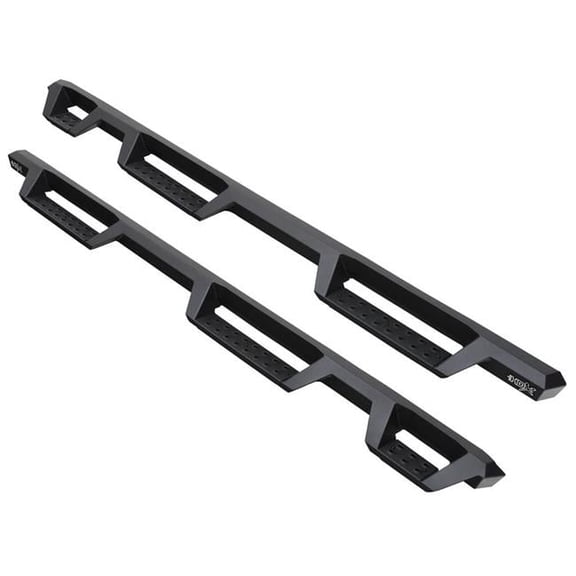 HDX Drop Step Wheel to Wheel Nerf Bars for 2004-2018 Silverado & Sierra 1500 6.5 ft. Bed & 2015-C Silverado & Sierra 2500 & 3500 Double Cab, Textured Black