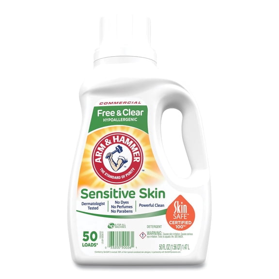 50 oz. Bottle 50 Loads HE Compatible Liquid Detergent - Unscented (8/Carton)
