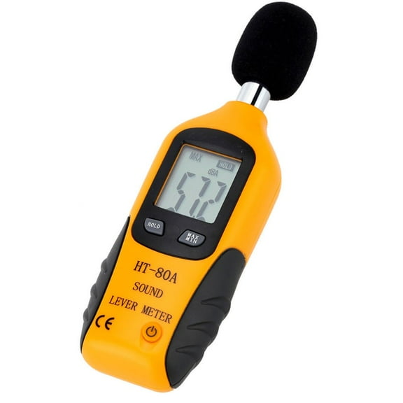 HE. Decibel Meter, Digital Sound Level Meter Handheld Audio Noise Meter Tester with LCD Display Measuring 30-130dB