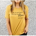 thumbnail image 1 of HE IS NOT HERE FOR HE IS RISEN Graphic Short sleeve Tees Plus Size, 1 of 9