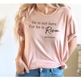 thumbnail image 1 of HE IS NOT HERE FOR HE IS RISEN Graphic Short sleeve Tees Plus Size, 1 of 9
