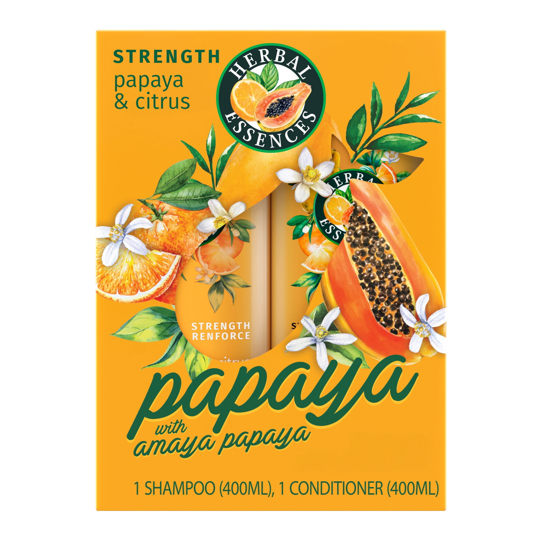 Herbal Essences Amaya Papaya Strength Shampoo & Conditioner Set with Papaya and Citrus