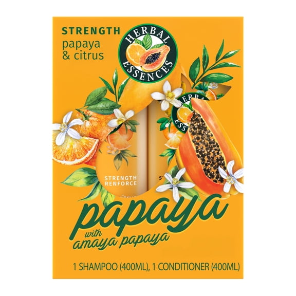 Herbal Essences Amaya Papaya Strength Shampoo & Conditioner Set with Papaya and Citrus