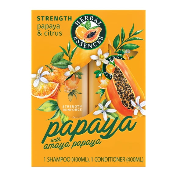 Herbal Essences Amaya Papaya Strength Shampoo & Conditioner Set with Papaya and Citrus