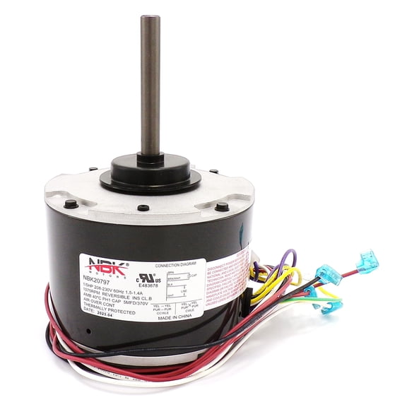 HE3E253 CONDENSER MOTOR 208/230V 1/5 HP - EXACT FIT FOR UNIVERSAL - REPLACEMENT PART BY NBK