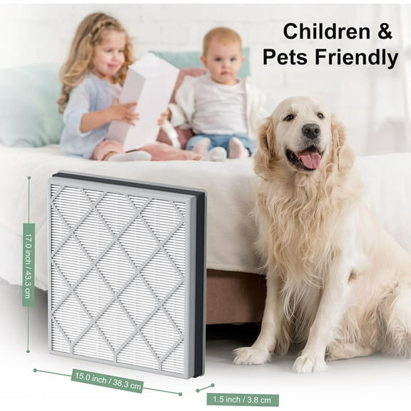 HE401 Air Purifier Filter Replacement Compatible with Sh-ark Air Purifier 4 HE401 HE402 HE405 HE400, H13 True HEPA Filter for Sh-ark HE4FKPETk Filter Replacement, 2pack