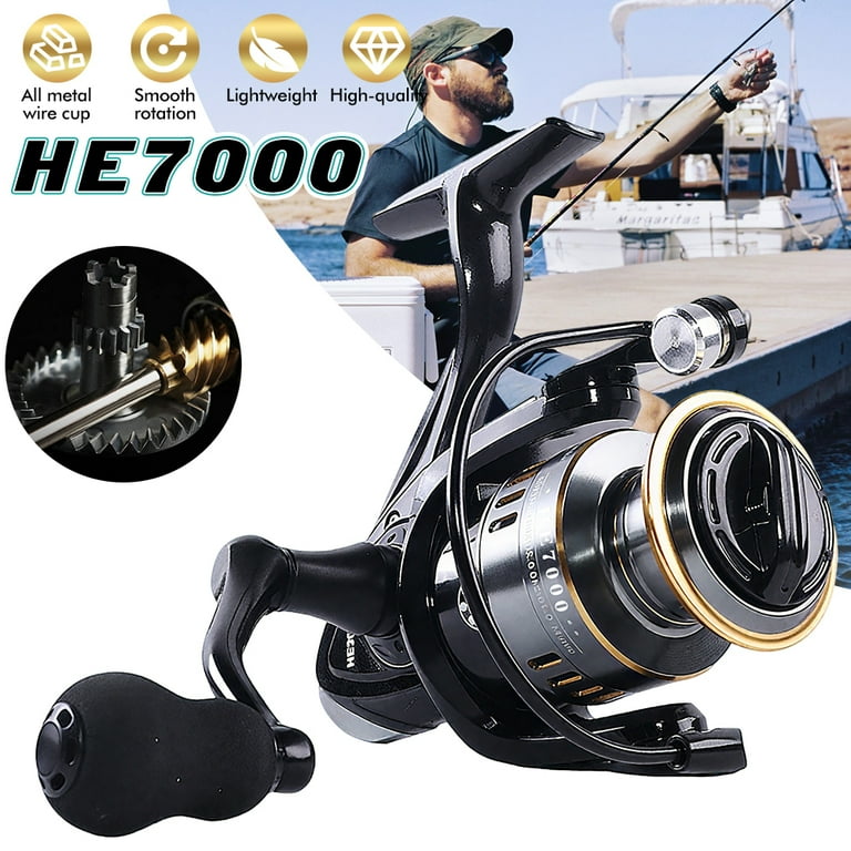 HE7000 Heavy Duty Spinning Reel Aluminum Saltwater Offshore