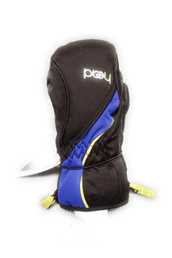 HEAD JR BOY'S SNOW SKI MITTEN GLOVE (BLACK/BLUE/RAVE GREEN, XXS)