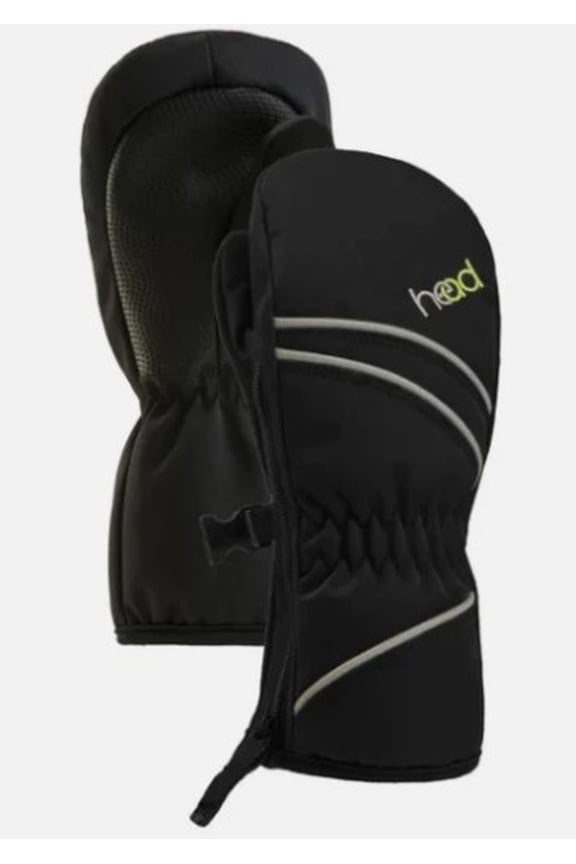 Junior Kids Ski Mittens Winter Gloves, Insulated Waterproof, Black, Size Small (46 Years)