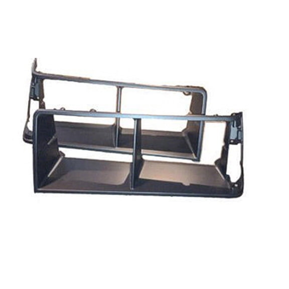 HEAD LIGHT BEZEL PAIR BLACK PLASTIC