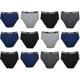 thumbnail image 1 of HEAD Men's Briefs - 12-Pack Essential Cotton Assorted Colors Small, 1 of 10