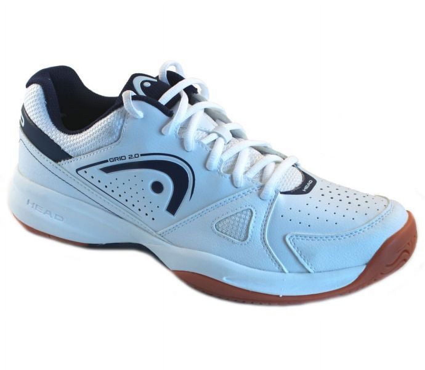 HEAD Men's Grid 2.0 Low Racquetball/Squash Indoor Court Shoes (Non-Marking) (White/Navy) 12.0 (D) US - image 1 of 7
