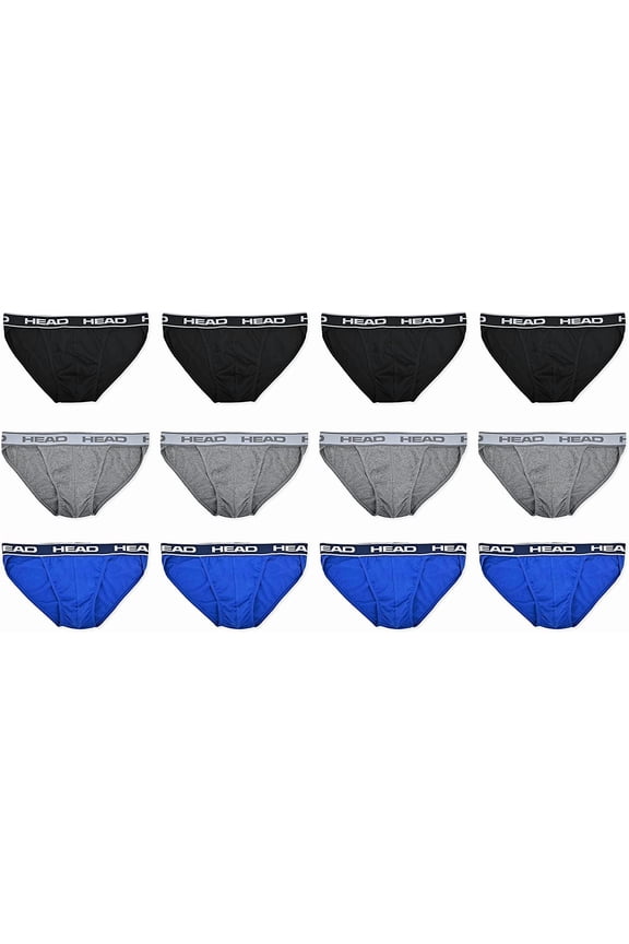 Men's String Bikinis - 12-Pack Essential Cotton Assorted Colors No Fly 5X-Large