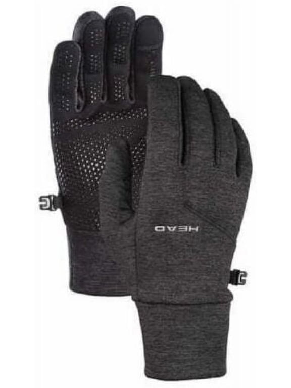 Men's Touchscreen Running Gloves Grey Heather Size -XS