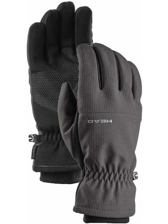 Mens Waterproof Hybrid Gloves (Gray, Large)