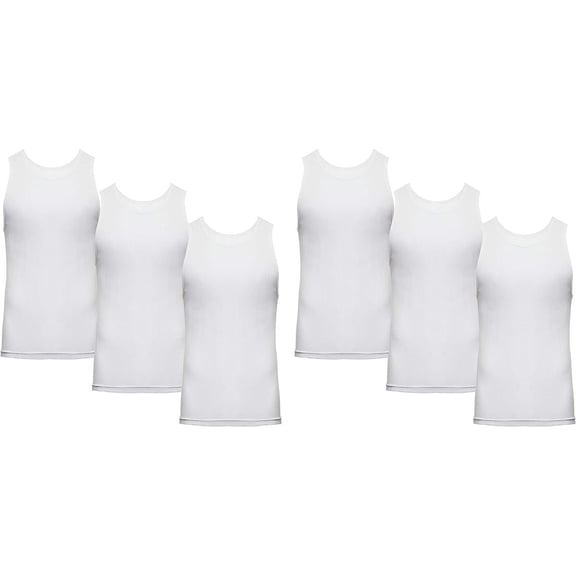 HEAD Men's White A-Shirt 6-Pack - Sizes S-2X