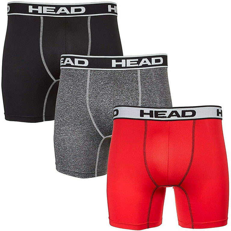 HEAD Mens Performance Underwear - 3-Pack Stretch Performance Boxer