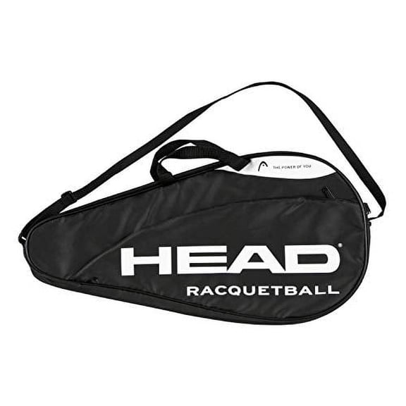 Racquetball Deluxe Coverbag - Racket Carrying Bag with Accessory Compartment & Adjustable Shoulder Strap, Black