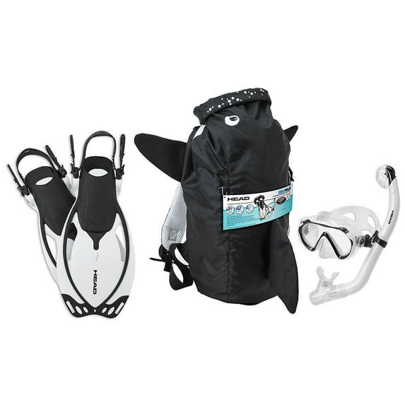 HEAD Sea Pals Jr. Kid's Children's Orca Snorkeling Swim Gear Set, Small/Medium