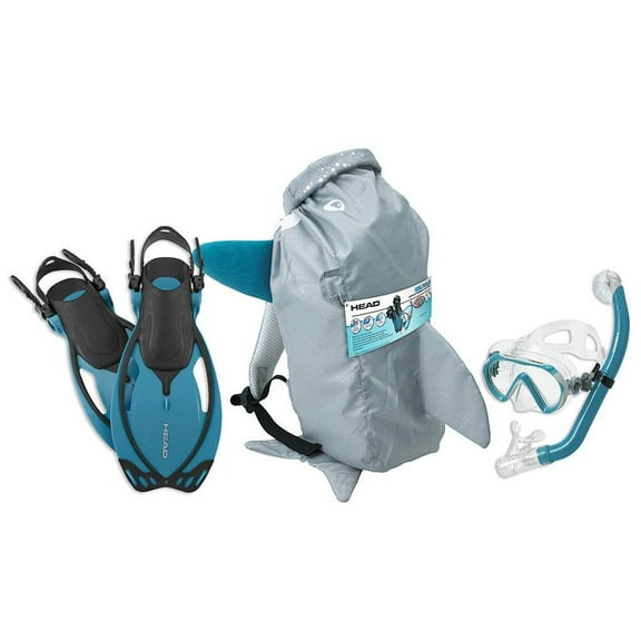 HEAD Sea Pals Jr. Kid's Children's Shark Snorkeling Swim Gear Set, Small Medium