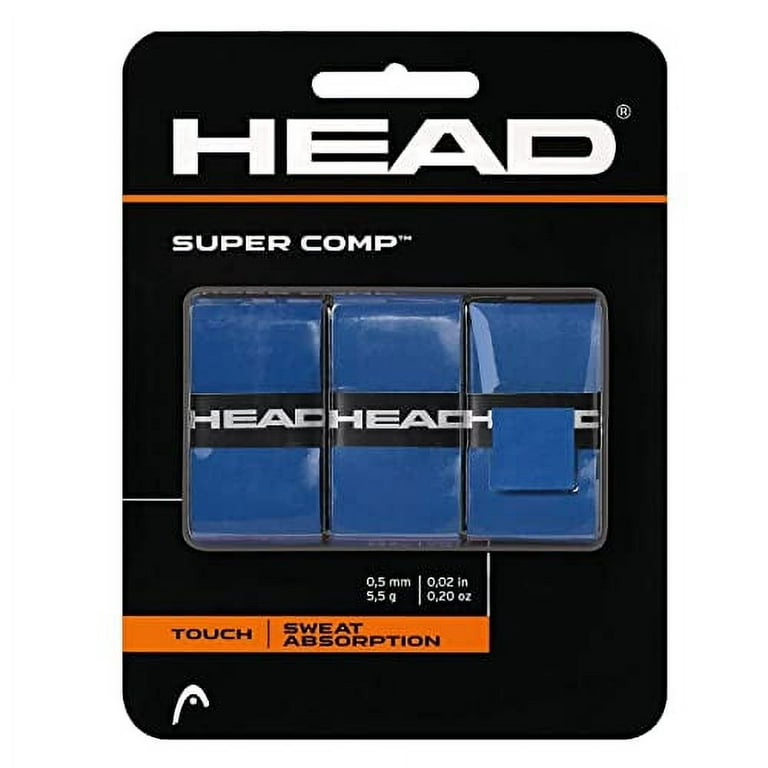 HEAD Super Comp Racquet Overgrip - Tennis Racket Grip Tape - 3-Pack, Blue