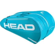 HEAD Tour Racquet Bag L 9R Tennis Bag - Holds Up to 9 Racquets, CCT+ Climate Control Technology, 2 Main Compartments, Shoe Pocket & Backpack Carry System, Blue