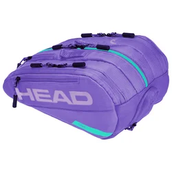 HEAD Tour Racquet Bag L (9R) Holds 9 Racquets CCT+ Climate Control Technology 2 Compartments Shoe Pocket Backpack System Purple