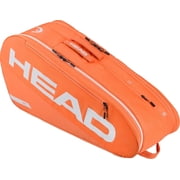 HEAD Tour Racquet Bag M 6R Tennis Bag - Holds Up to 6 Racquets, CCT+ Climate Control Technology, 2 Main Compartments, Shoe Pocket & Backpack Carry System, Orange