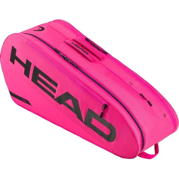 HEAD Tour Racquet Bag M (6R) Tennis Bag - Holds Up to 6 Racquets, CCT+ Climate Control Technology, 2 Main Compartments, Shoe Pocket & Backpack Carry System, Pink