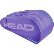 HEAD Tour Racquet Bag M 6R Tennis Bag - Holds Up to 6 Racquets, CCT+ Climate Control Technology, 2 Main Compartments, Shoe Pocket & Backpack Carry System, Purple