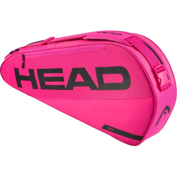 HEAD Tour Racquet Bag S (3R) Tennis Bag - Holds 3 Racquets, Reflective Fabric, Backpack Carry System, External Phone Pocket & Accessory Storage, Pink