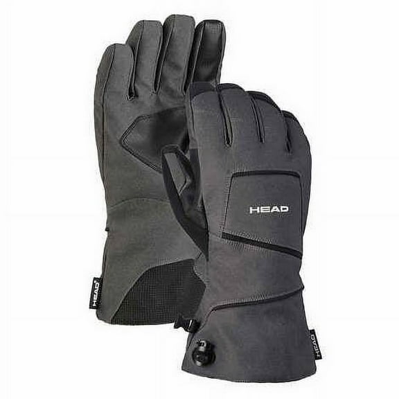 HEAD Unisex Ski Snowboarding Gloves, Gray, Men's X-Small / Women's Small