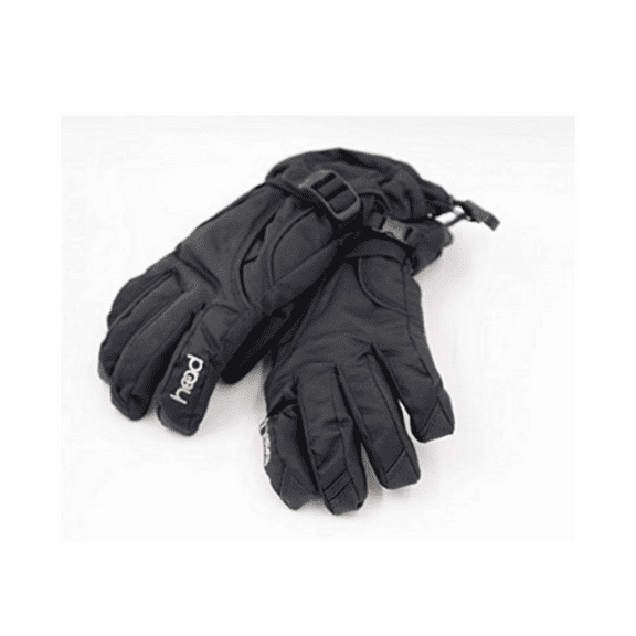 HEAD Unisex Snow Ski Winter DuPont Sorona Gloves w/ Heat Pocket BLACK, M (6-10)