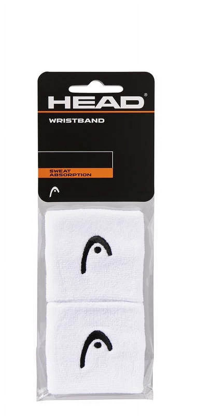 HEAD Wristbands, Ideal for Racquet Sports, 2-Pack, White
