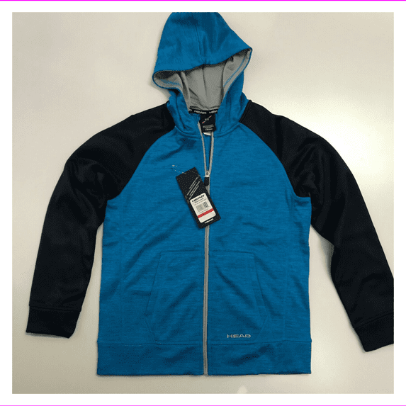HEAD Youth 2 Hand Pockets Full Zip Hoodie Jacket S/Blue Heather