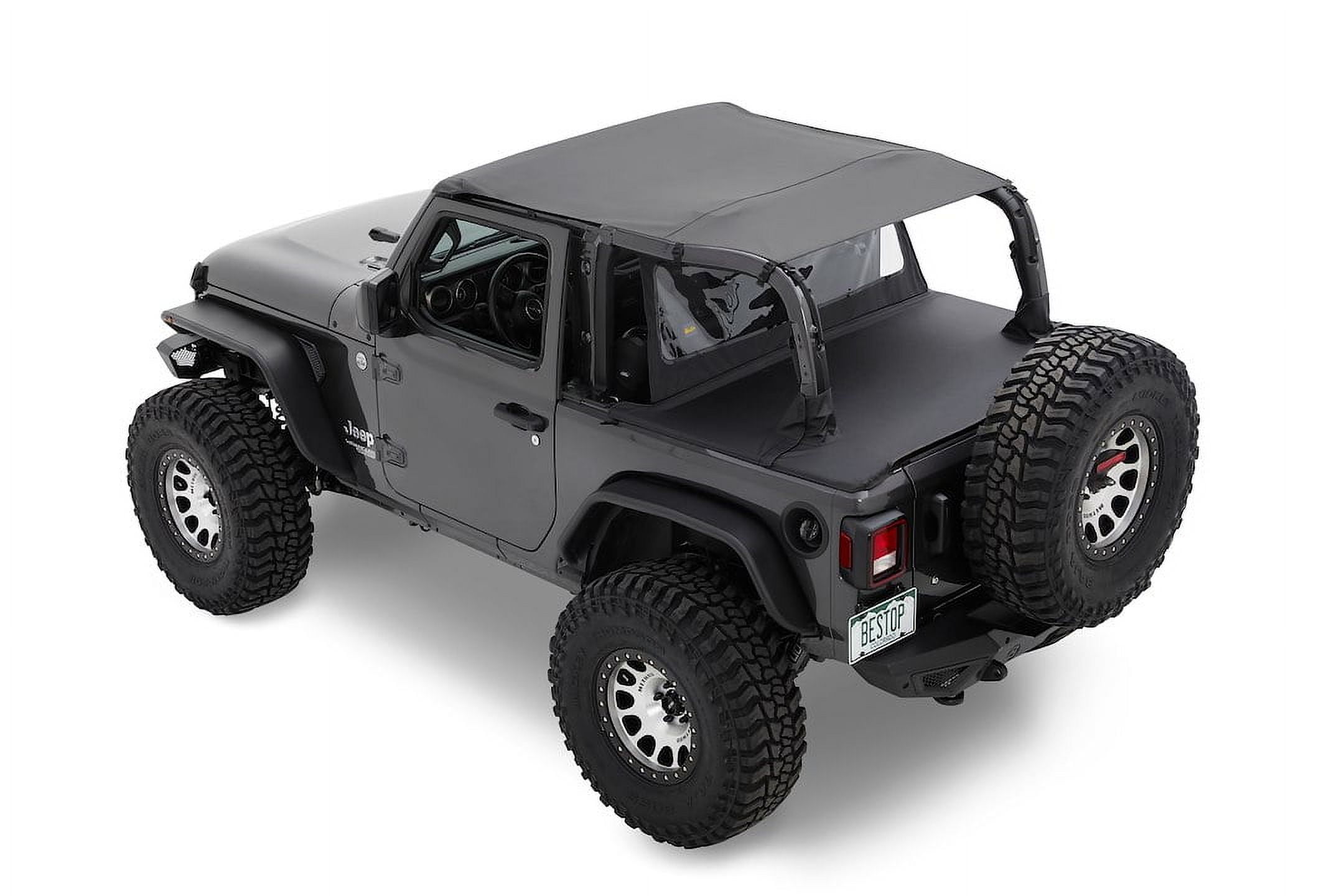 HEADER EXTENDED SAFARI STYLE BIKINI TOP Fits select: 2018-2019,2021 JEEP WRANGLER UNLIMITED