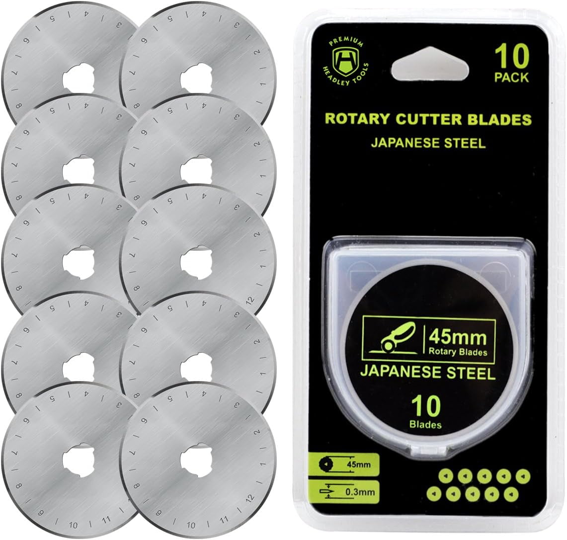 45mm Rotary Cutter Replacement Blades,Rotary Blades 45mm Refill, Rotary  Cutting Blades Compatible with Fiskars,DAFA,Dremel,Decorative Rotary Blades