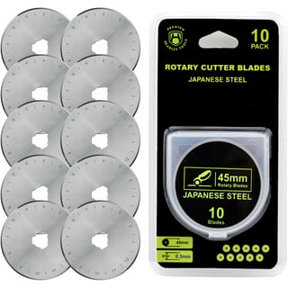  OLFA 45mm Rotary Cutter Replacement Blades, 5 Blades (RB45-5) -  Tungsten Steel Circular Rotary Fabric Cutter Blade for Quilting, Sewing,  Crafts, and Scrapbooking Fits Most 45mm Rotary Cutters : Arts, Crafts