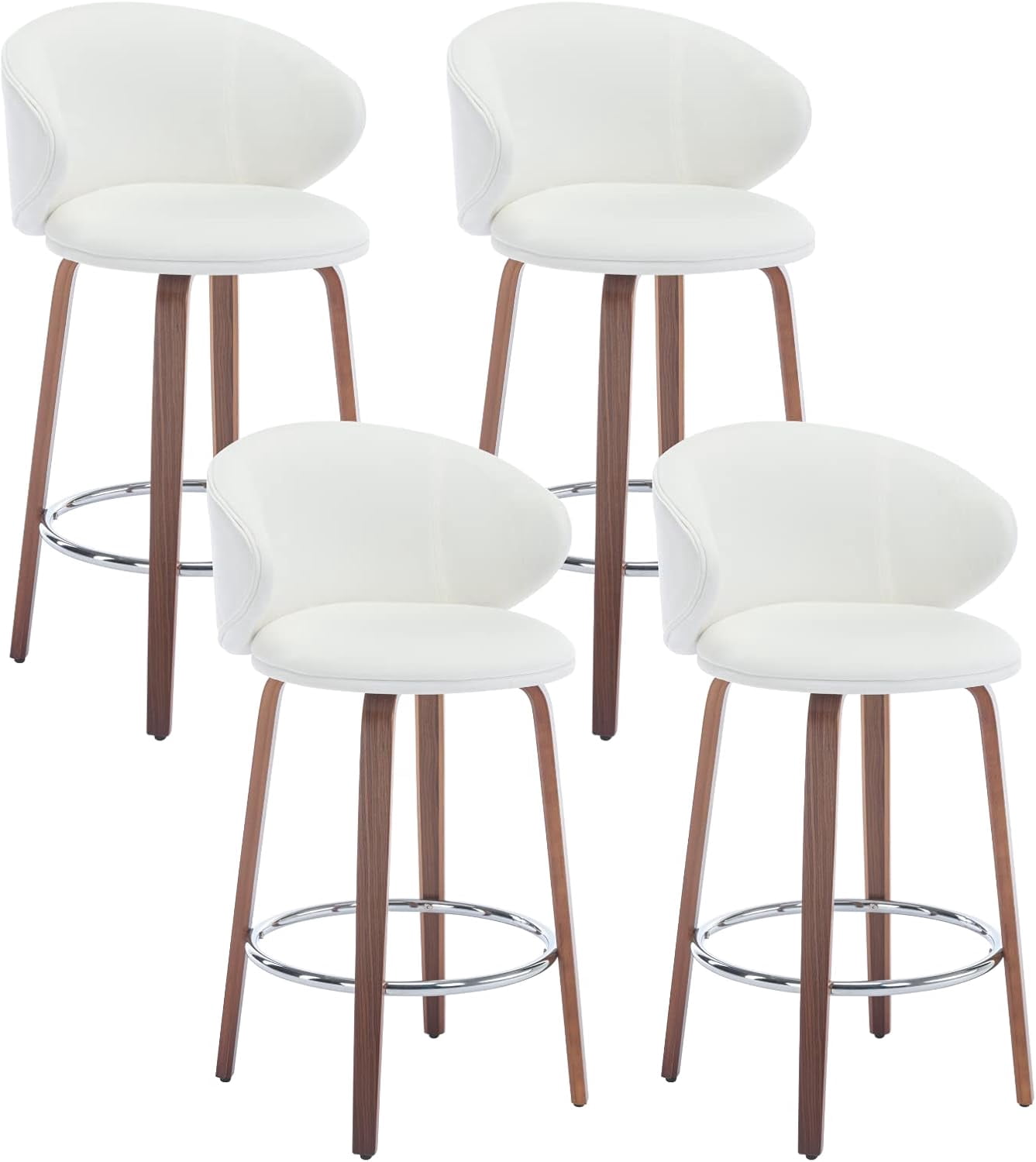 HEAH-YO Modern Bar Stools, 26 Inches Counter Height Stools with Barrel ...