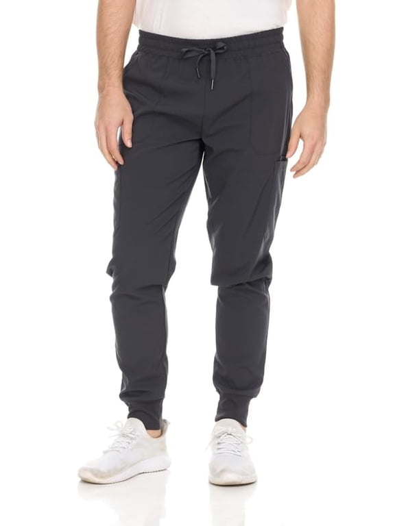 HEAL+WEAR Men's Clinical Scrub Pants – Jogger Fit, Elastic Waist, Multi-Pocket Medical Workwear