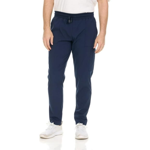 HEAL+WEAR Men's Clinical Scrub Pants with Drawstring Waist & Multiple Pockets – 4-Way Stretch - Modern Straight-Leg Design