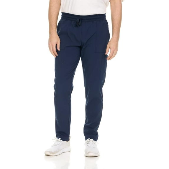 HEAL+WEAR Men's Clinical Scrub Pants with Drawstring Waist & Multiple Pockets – 4-Way Stretch - Modern Straight-Leg Design