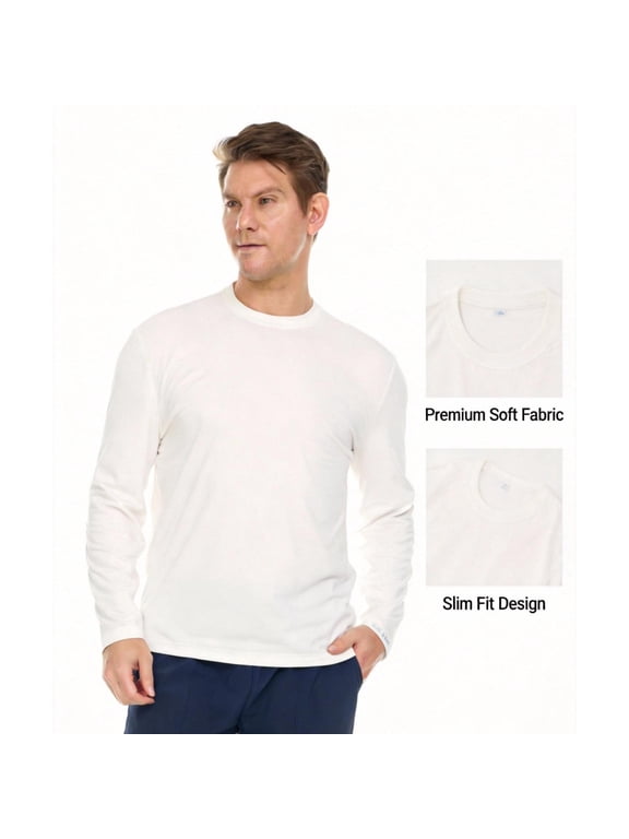 HEAL+WEAR Men's Long Sleeve Underscrub - Stretch Machine Washable | Lightweight&Comfortable Workwear