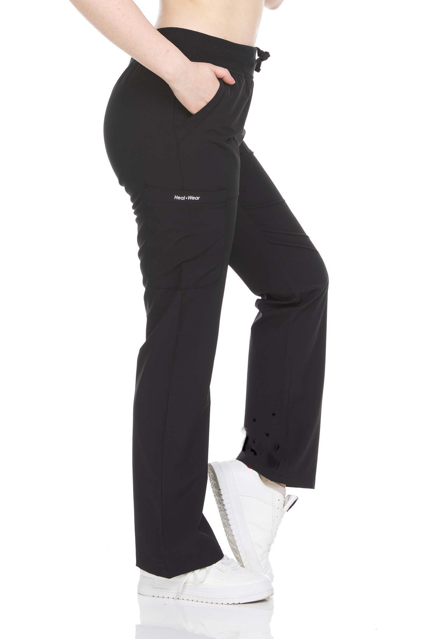 HEAL WEAR Women Scrubs Pants Female Medical with Pockets 4 Way Stretch