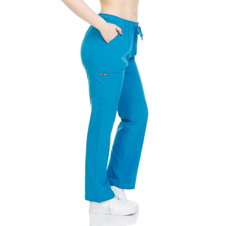 9-Pocket Straight Leg Pants for Women – Moisture Wicking, Ultra-Soft,  Wrinkle-Resistant Medical Scrub Pants
