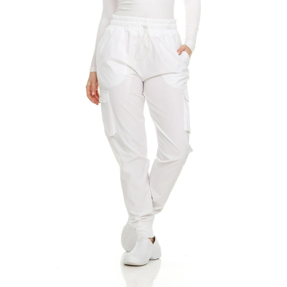 HEAL WEAR Women's Cargo Scrub Jogger Pants 4-Way Stretch,Workwear for Nurses & Healthcare Professionals