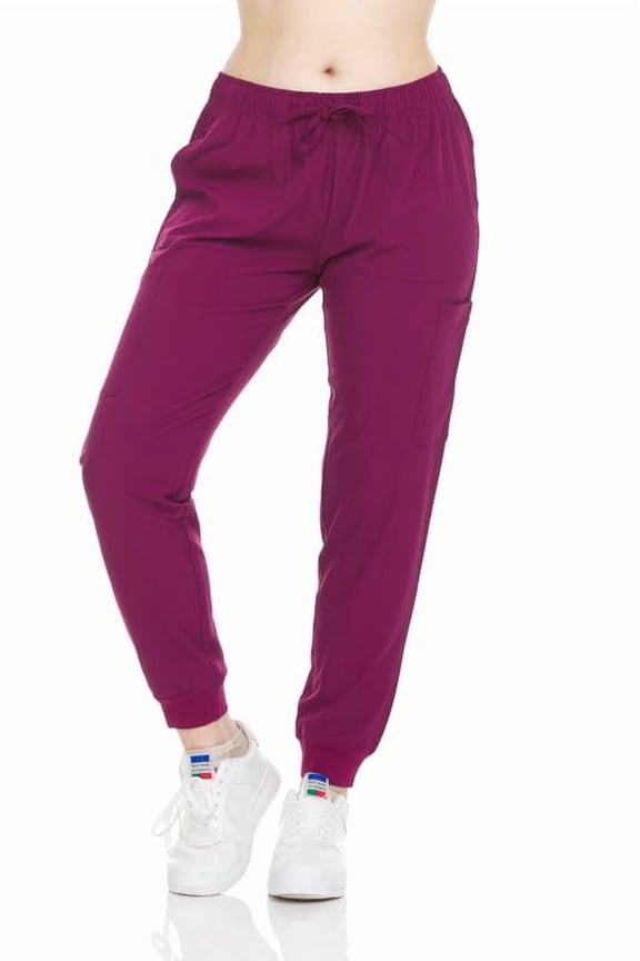 HEAL+WEAR Women's Jogger Scrub Pants High Stretch Breathable,Fabric Drawstring Waist Multi-Pocket,4-Way Stretch