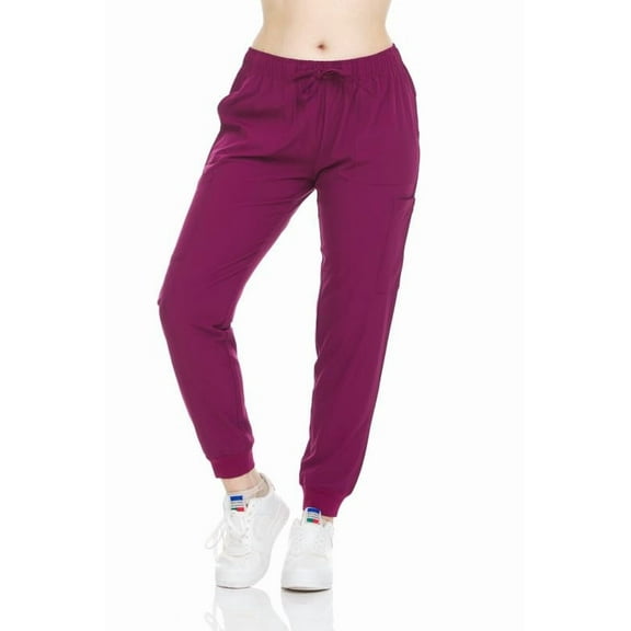 HEAL WEAR Women's Jogger Scrub Pants High Stretch Breathable,Fabric Drawstring Waist Multi-Pocket,4-Way Stretch