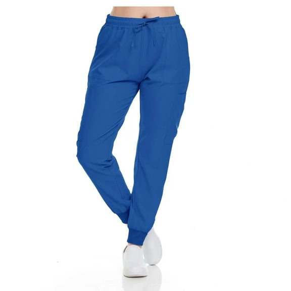 HEAL WEAR Women's Jogger Scrub Pants Stretchy,Lightweight Medical Cargo Pants with Pockets 4-Way Stretch