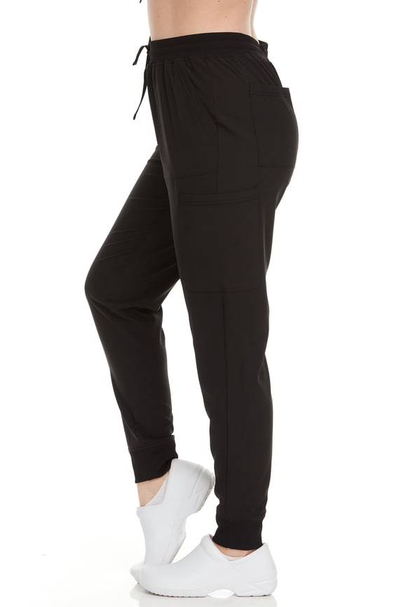 HEAL+WEAR Women's Jogger Scrub Pants with Multi-Pocket Design for Nursing 4-Way Stretch Spa and Clinical Workwear